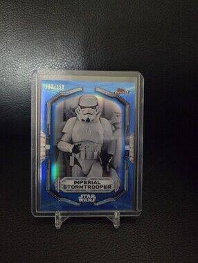 Topps Finest Star Wars Imperial Stormtrooper Blue Parallel Refractor #133/150